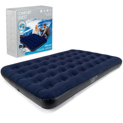 Trail Outdoor Leisure Double Air Bed Inflatable Airbed Flocked Guest Camping Mattress Comfort Quest from B&Q