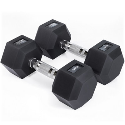 Core Balance Pvc Encased Hex Dumbbells 2.5Kg To 30Kg from B&Q