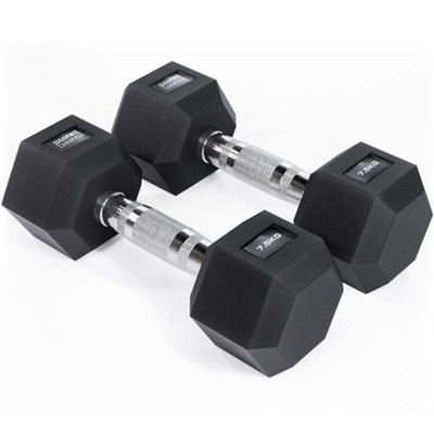 Core Balance Pvc Encased Hex Dumbbells 2.5Kg To 30Kg from B&Q