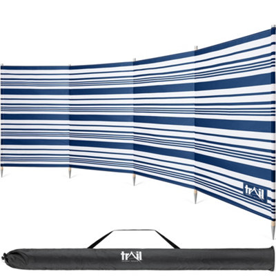 Trail Outdoor Leisure Unisex Blue Trail Wooden Windbreak 5 Pole Windbreaker With Bag 3.6M In - Image 3
