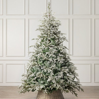 Christow Snow Flocked Christmas Tree Luxury Artificial Verbier Fir 6Ft 7Ft 8Ft from B&Q