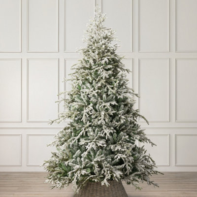 Christow Snow Flocked Christmas Tree Luxury Artificial Verbier Fir 6Ft 7Ft 8Ft from B&Q