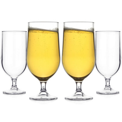 Bestway Set Of 4 Shatterproof GlassesReusable Plastic Glasses For Camping from B&Q