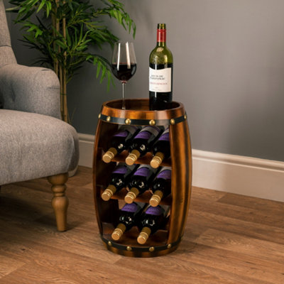 Christow Wooden Free Standing Wine Rack 8 Bottle Storage from B&Q