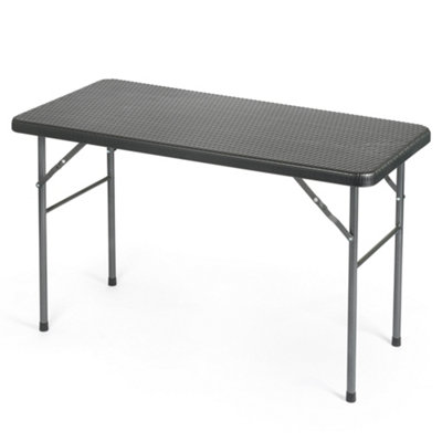 Christow Rattan Effect Garden Table Black 4Ft from B&Q