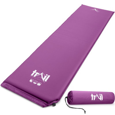 Trail Outdoor Leisure Single Self Inflating Camping MatPurple 3Cm from B&Q