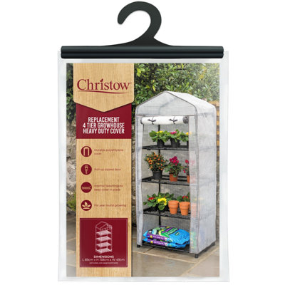 Christow 4 Tier Mini Greenhouse Replacement Cover For Grow HouseMesh Cover Only from B&Q