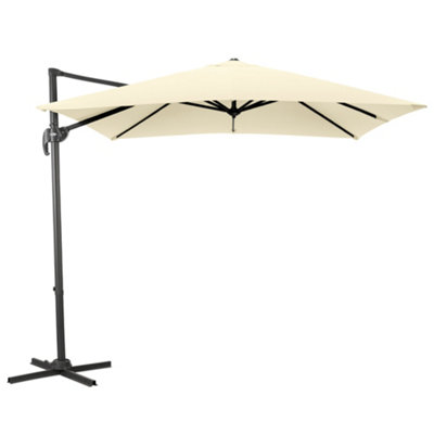 Christow Aluminium 2.5M Cantilever Garden Patio Parasol from B&Q