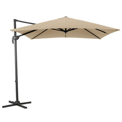Christow Aluminium 2.5M Cantilever Garden Patio Parasol from B&Q