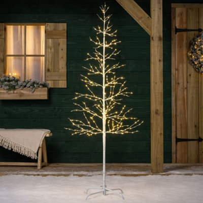 Christow Christmas Micro Led White Birch Twig Tree from B&Q