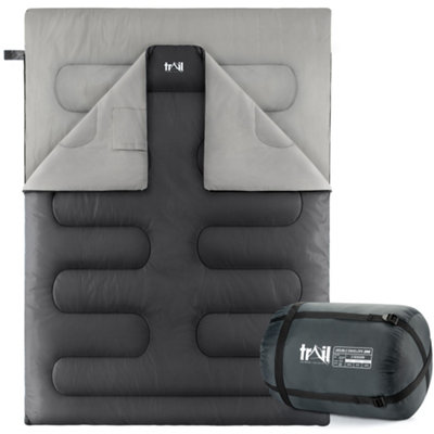 Trail Outdoor Leisure 2 Season Double Envelope Sleeping Bag from B&Q