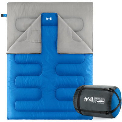 Trail Outdoor Leisure 2 Season Double Envelope Sleeping Bag from B&Q
