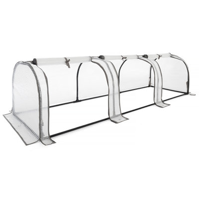 Christow Large Greenhouse Polytunnel Grow House With 3 Sections from B&Q