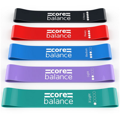 Core Balance Mini Resistance Bands With Natural Latex from B&Q