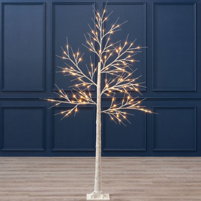 Christow Christmas Pre Lit Led White Birch Twig Tree from B&Q