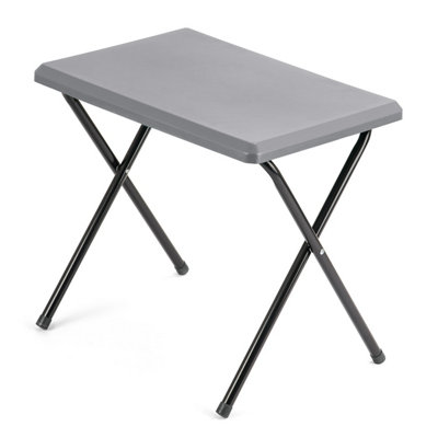 Trail Outdoor Leisure Folding Camping Table Small Lightweight Portable Outdoor Picnic Aluminium Legs Grey from B&Q