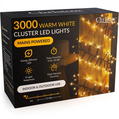 Christow Christmas Mains Powered Led Cluster Lights from B&Q