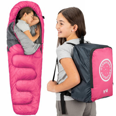 Trail Outdoor Leisure 3 Season Kids Hooded Mummy Sleeping Bag from B&Q