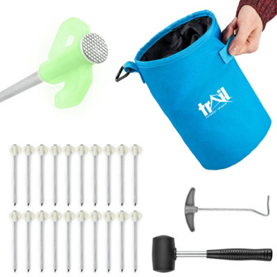 Trail Outdoor Leisure 20Pc Glow In The Dark Tent Peg Kit from B&Q