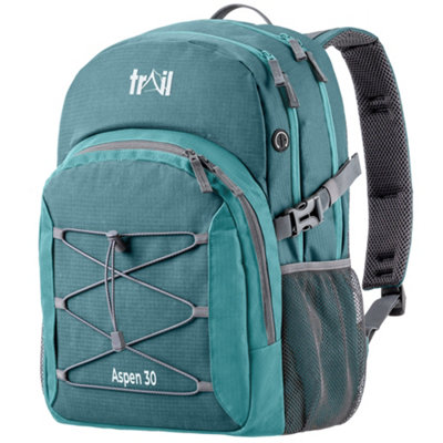 Trail Outdoor Leisure Aspen Padded Multi-Pocket Lightweight Backpack 30L Teal