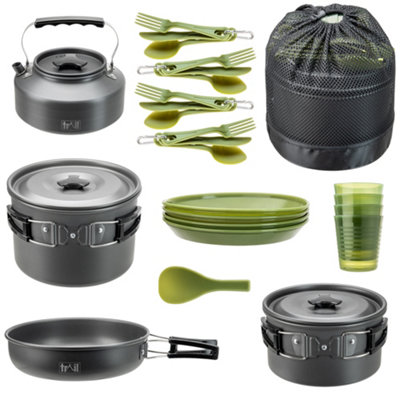 Trail Outdoor Leisure Four Person Camping Set With Kettle from B&Q