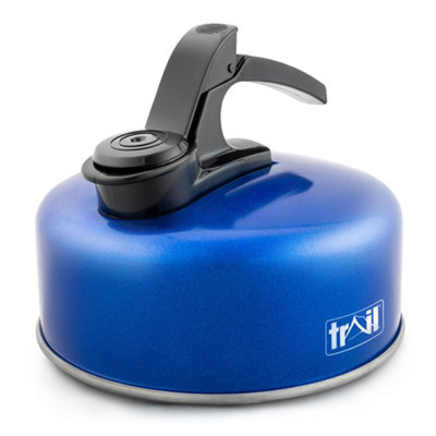 Trail Outdoor Leisure Whistling Stove Top KettleBlue 1L from B&Q
