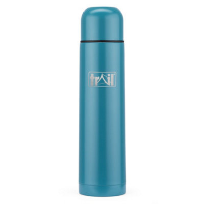 B&Q -  Thermal Vacuum Flask 1000Ml Teal 12Hrs Hot 24Hrs Cold