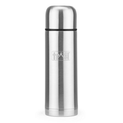 B&Q -  Thermal Vacuum Flask 500Ml Silver 12Hrs Hot 24Hrs Cold