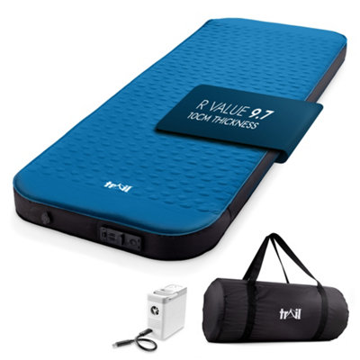 Trail Outdoor Leisure Unisex Multicolor Trail Inflatable Air Mattress With Pump Memory Foam Camping Mat | : Single - Image 2