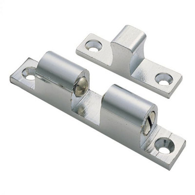 Carlisle Brass Satin Chrome Double Ball Catch (Ftd815Bsc) from B&Q