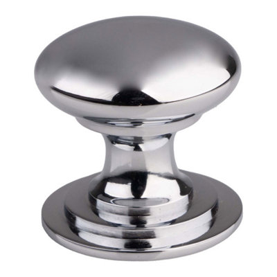 Carlisle Brass Polished Chrome Victorian Cupboard Knob 38mm Polished Chrome (M47Ccp) from B&Q