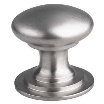 Carlisle Brass Satin Nickel Victorian Cupboard Knob 42mm Satin Nickel (M47Dsn) from B&Q