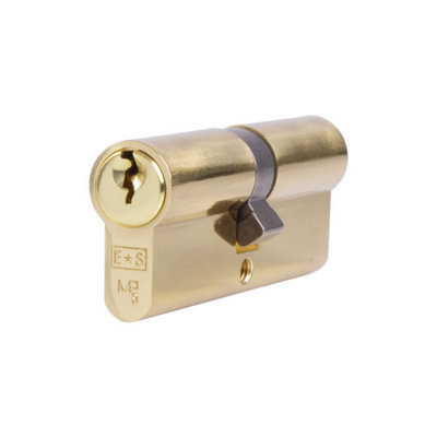 Eurospec Polished Brass Euro Double Cylinder (Cya71270Pb) from B&Q
