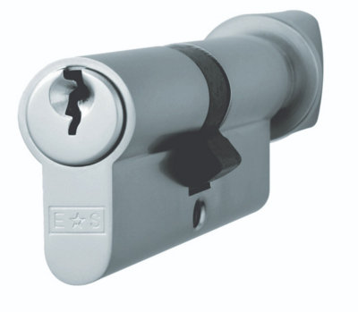 Eurospec Satin Chrome Euro Cylinder And Turn (Cya71370Sc) from B&Q