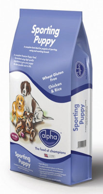 Alpha Sporting Puppy Chicken And Rice 15Kg from B&Q