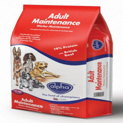 Alpha Adult Maintenance Worker Maint British Beef 15Kg from B&Q