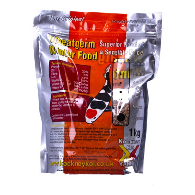 Kockney Koi Wheatgerm Sinking Fish Food 1Kg5mm Pellets from B&Q