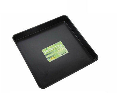 Garland Products Ltd Square Black Gravel Potting Tray Garland Plant Pot Greenhouse Tray 60 X 60 X 7Cm from B&Q