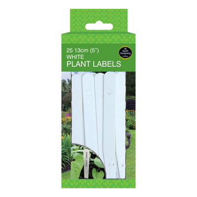 Garland Worth Gardening 25 X 13Cm White Plant Labels from B&Q