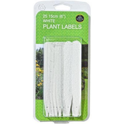 Garland Worth Gardening 25 X 15Cm White Plant Labels from B&Q