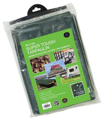 Garland Super Tough Double Strength Edges Tarpaulin Garden Sheet5M X 4M from B&Q