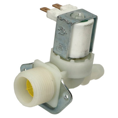 Compatible Washing Machine Cold Water Single Inlet Solenoid Valve : 180Deg. With 12 Bore OutletHvr894 from B&Q