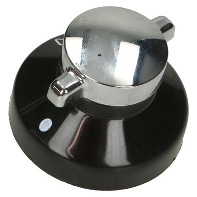Hob Burner Control KnobBlack / Silver from B&Q