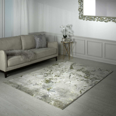 Modern Abstract Optical/ (3D) Easy To Clean Rug For Dining Room Bedroom Livingroom-120Cm X 170Cm from B&Q