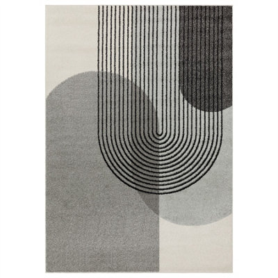 Orange Funky Modern Easy To Clean Abstract Rug For Dining Room -80Cm X 150Cm from B&Q