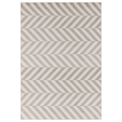 Yellow Modern Striped Easy To Clean Geometric Rug For Diningroom-160Cm X 230Cm from B&Q