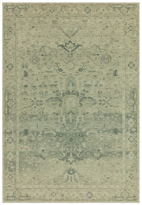 Vida Traditional Abstract Bordered Floral Persian Rug For Living Room And Bedroom-120Cm X 170Cm from B&Q
