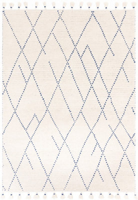 Cream Kilim Modern Wool Geometric Easy To Clean Rug For Living RoomBedroom160Cm X 230Cm from B&Q