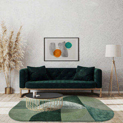 Forest Abstract Wool Handmade Luxurious Modern Geometric Rug For Living Room And Bedroom-160Cm X 230Cm from B&Q