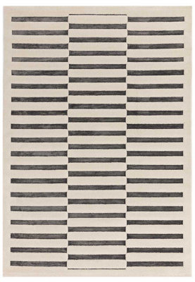 Valley Charcoal Ivory Build Soft Rug Rug 120X170Cm For The from B&Q